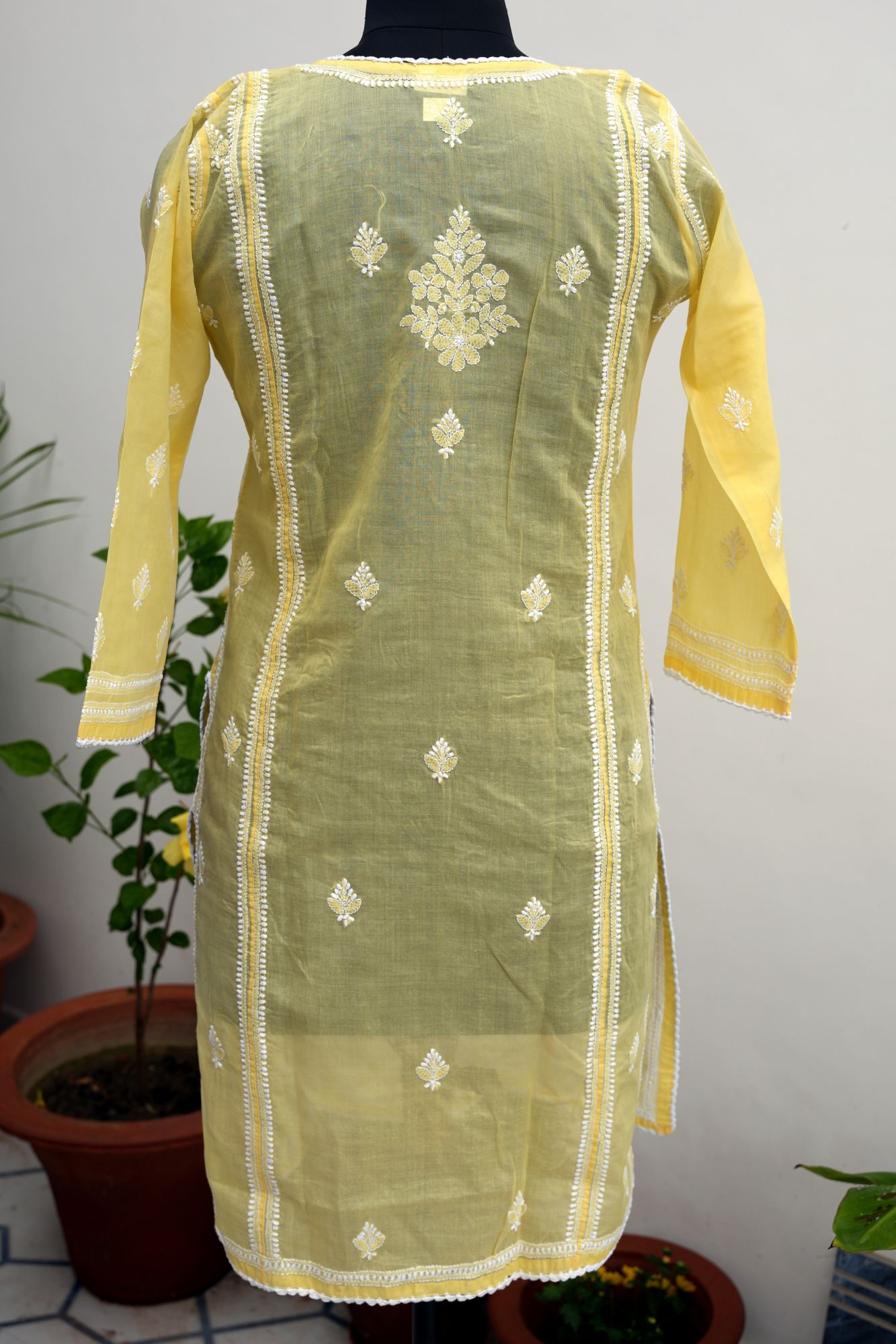 Cotton Voil Jaal work Kurti