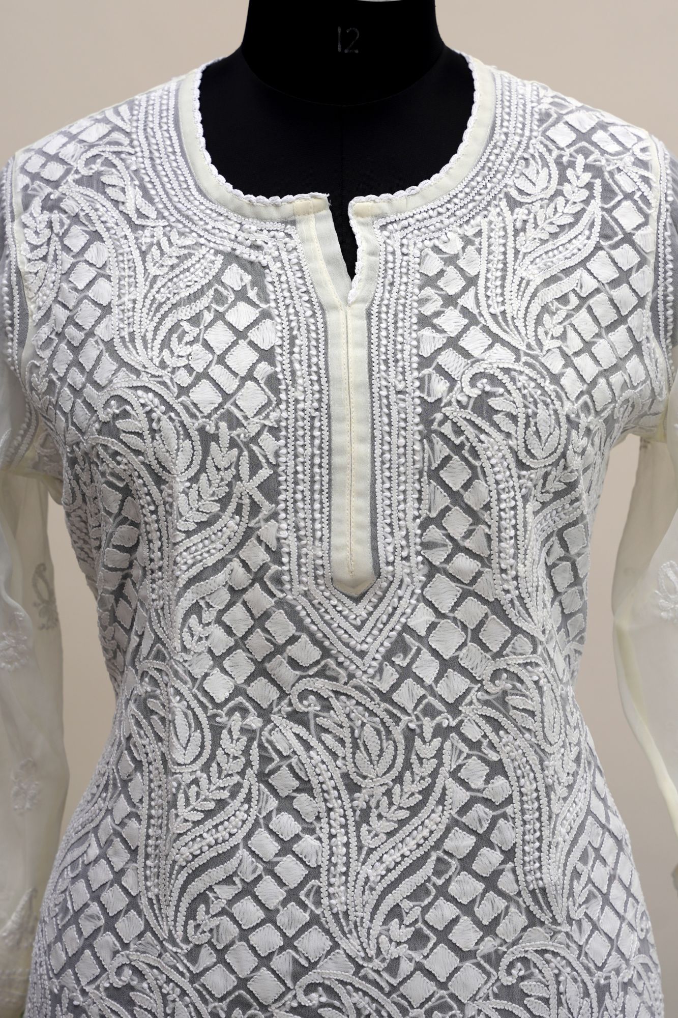 Georgette Jaal work Kurti