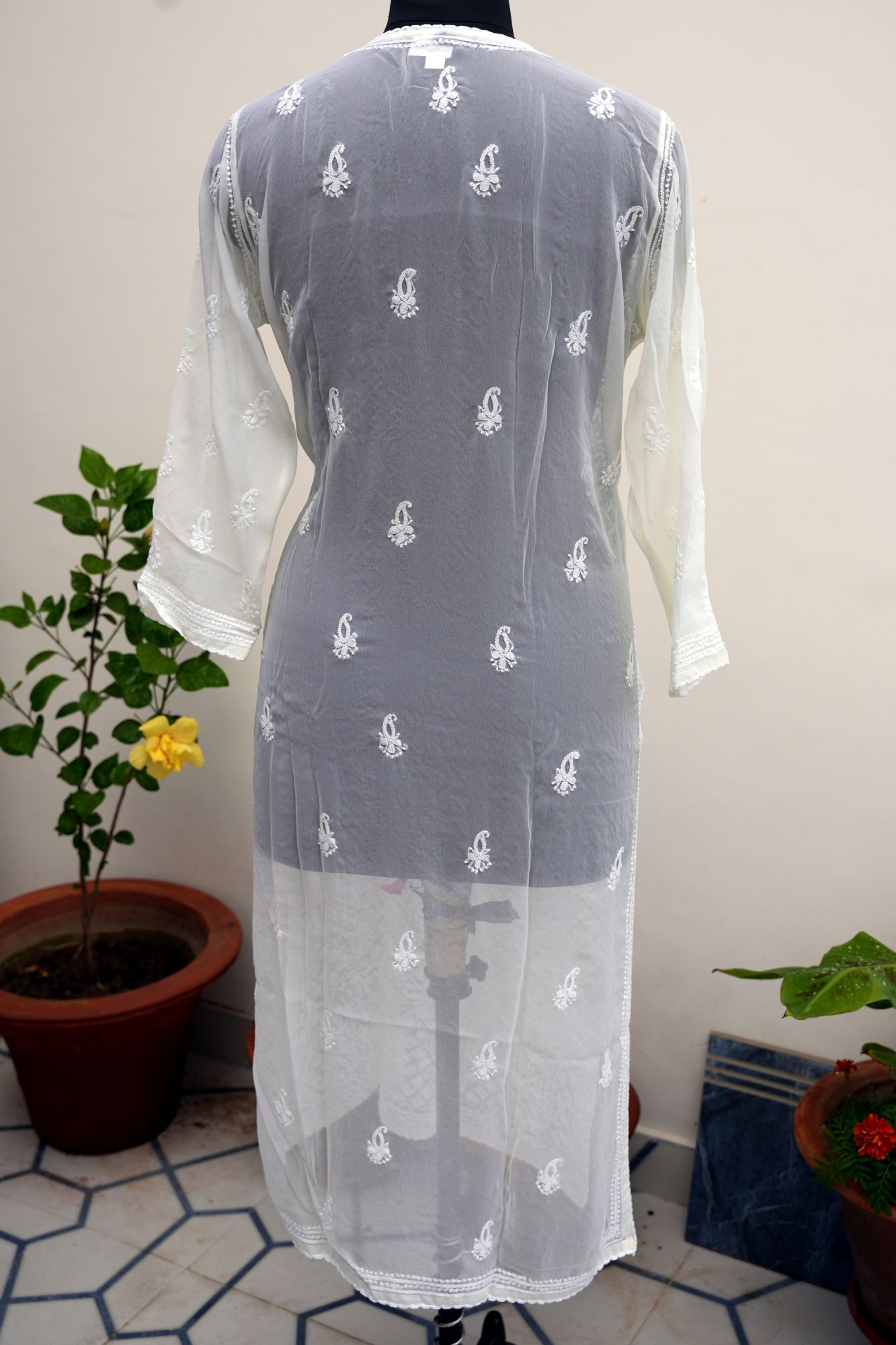 Georgette Jaal work Kurti