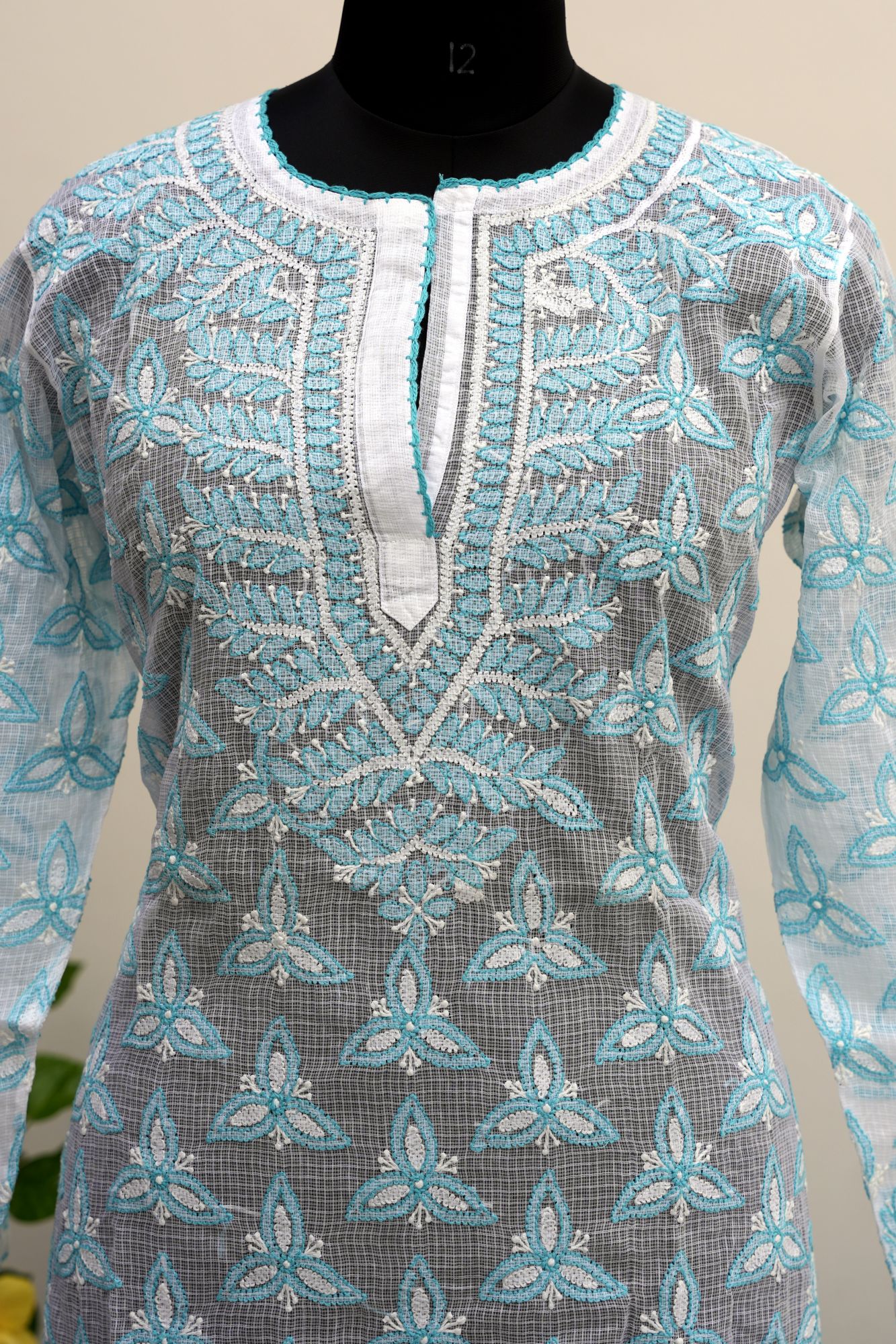 Kota cotton full embroidered stitched Kurti