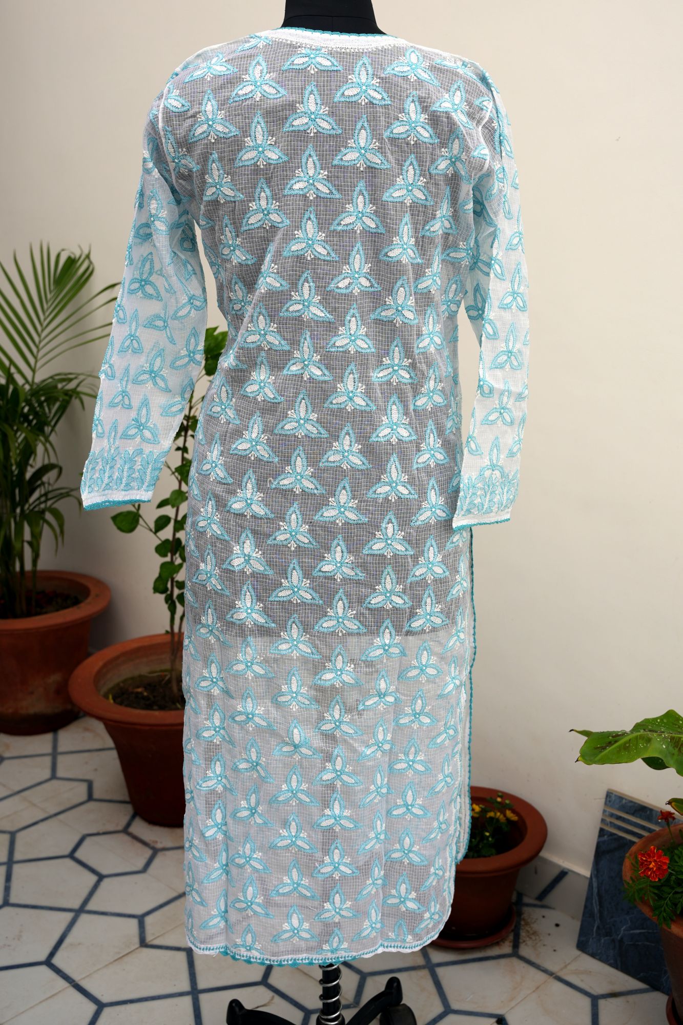 Kota cotton full embroidered stitched Kurti
