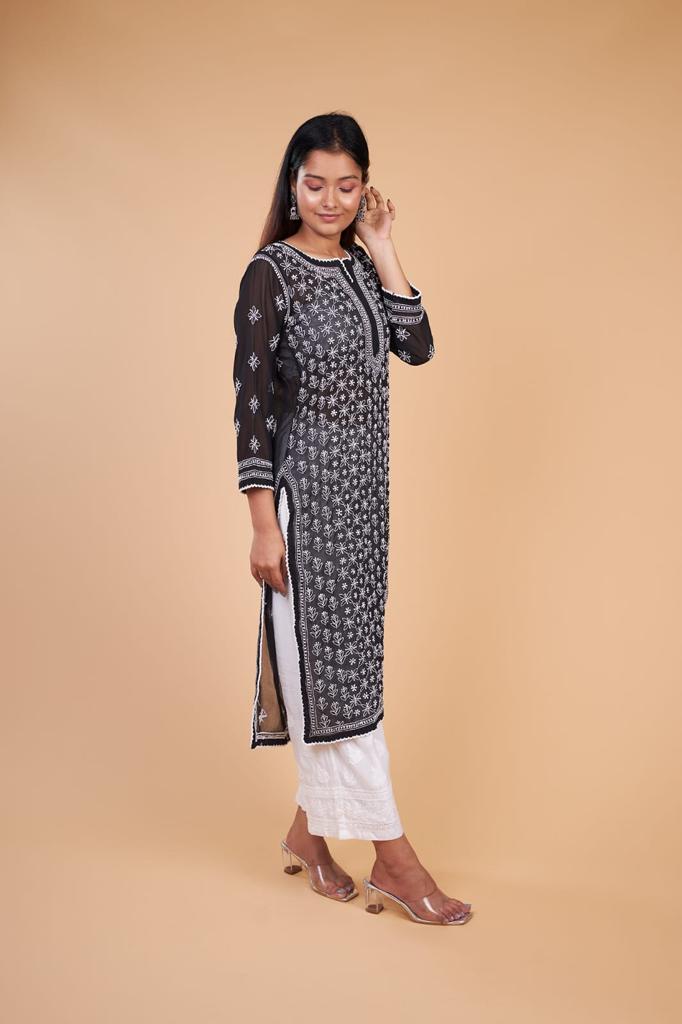 Black Georgette Kurti
