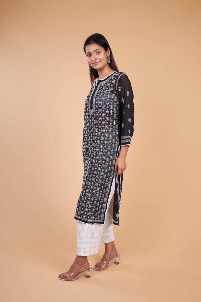Black Georgette Kurti