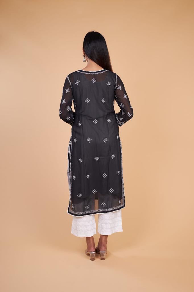 Black Georgette Kurti