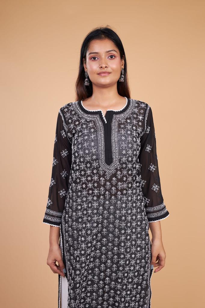 Black Georgette Kurti