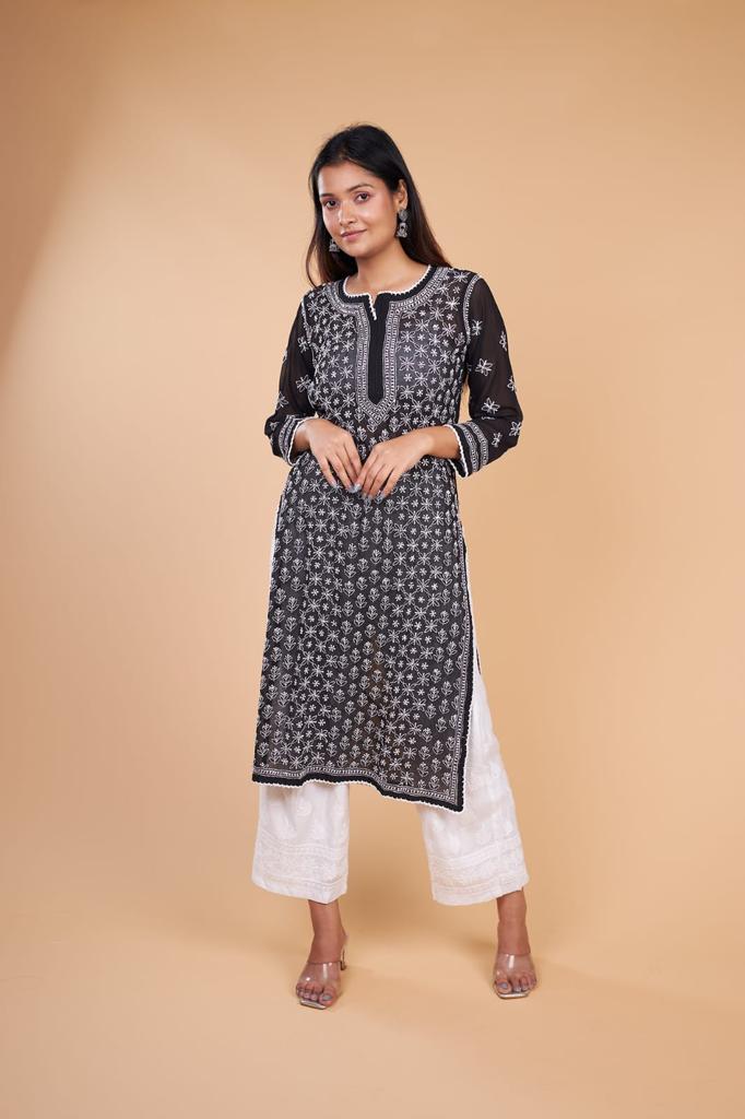 Black Georgette Kurti