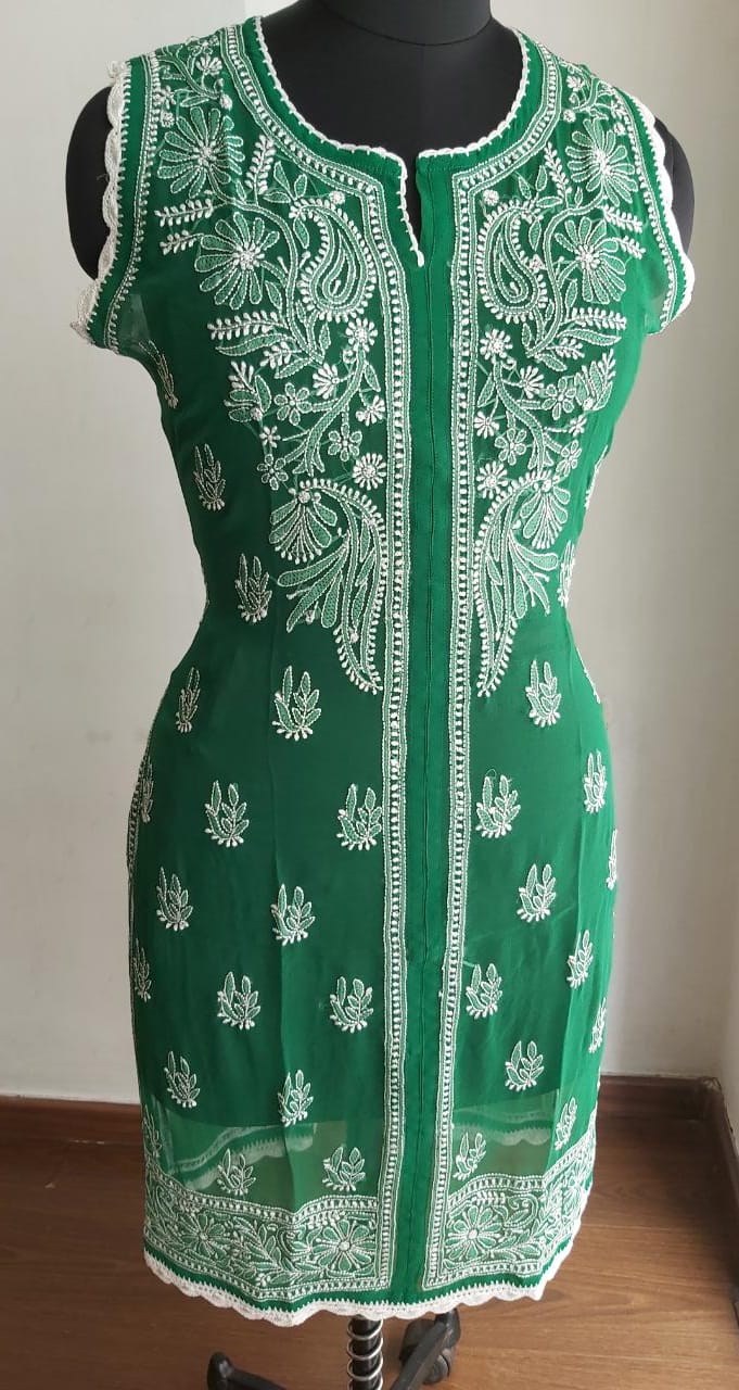 Georgette Sleeveless Kurti