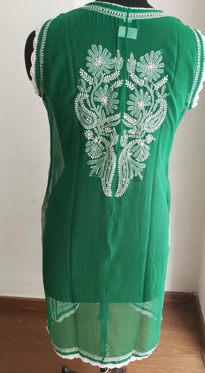 Georgette Sleeveless Kurti