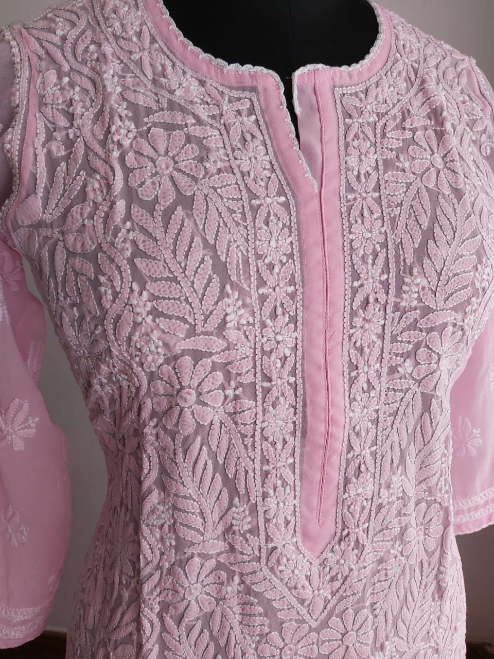 Pink Georgette Kurti