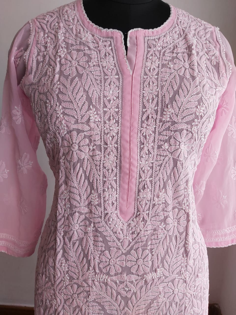 Pink Georgette Kurti