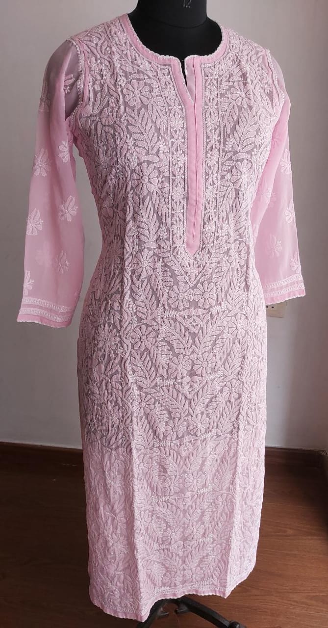 Pink Georgette Kurti
