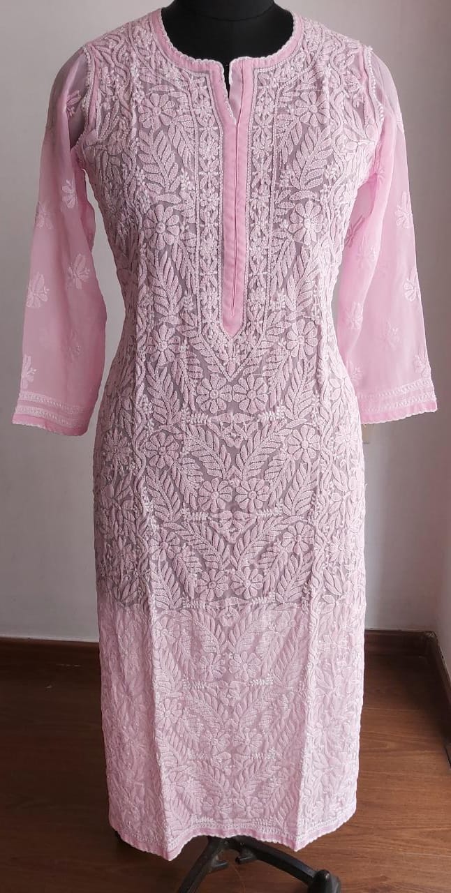 Pink Georgette Kurti