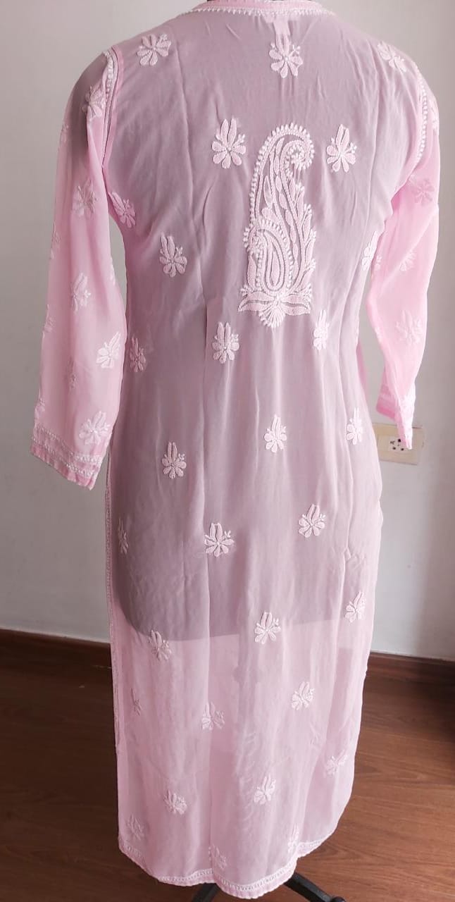 Pink Georgette Kurti