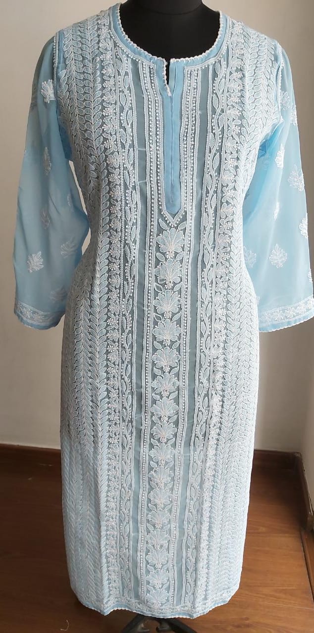 Blue Georgette Kurti