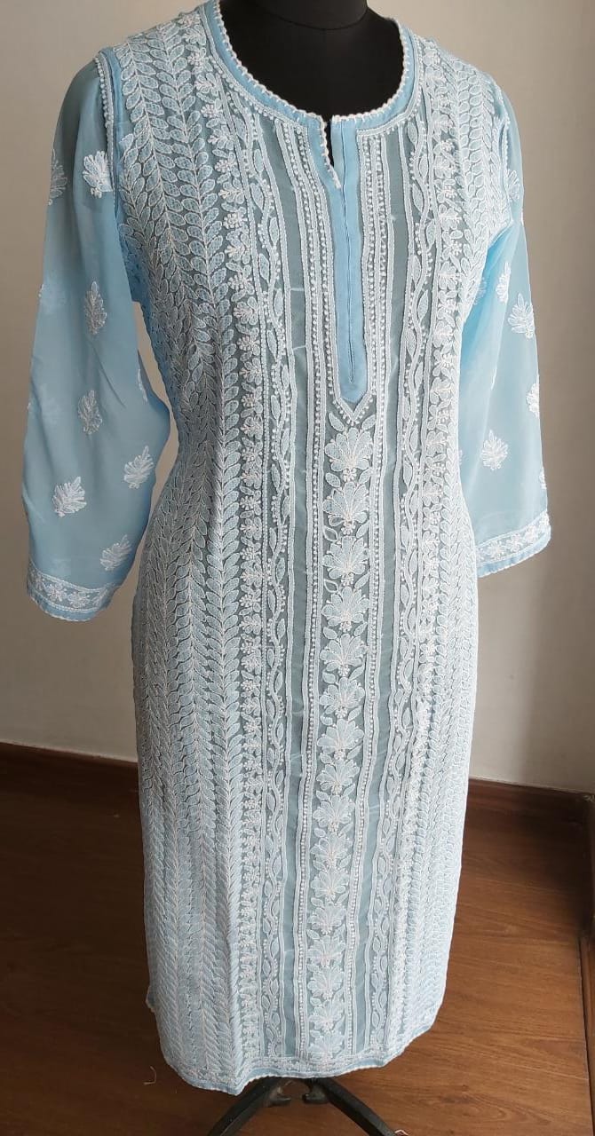 Blue Georgette Kurti