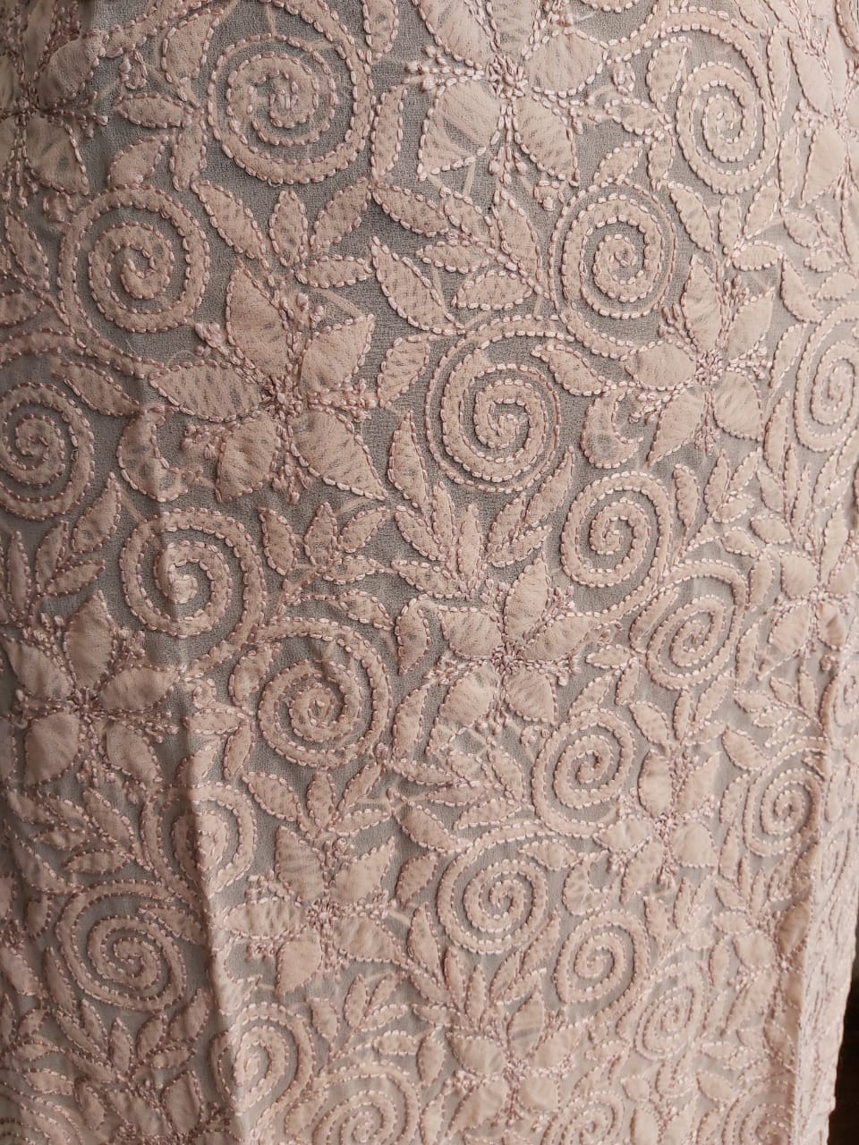 Georgette Kurti with Resham work