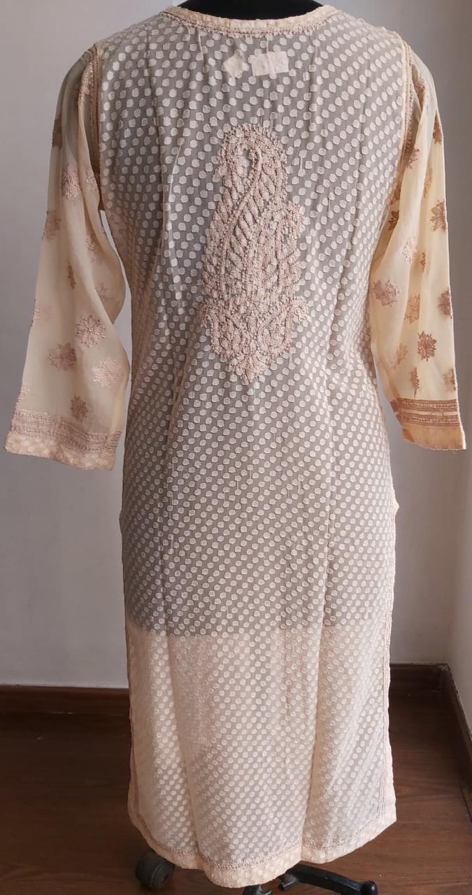 Georgette Kurti with Resham work