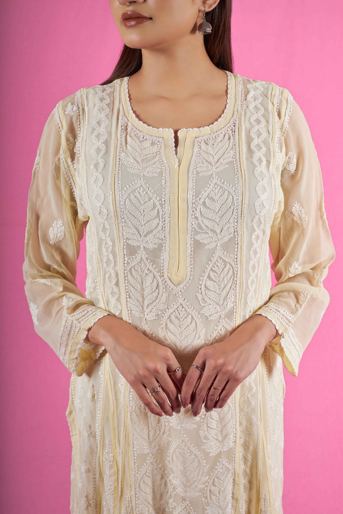 Georgette All over Resham work Anarkali