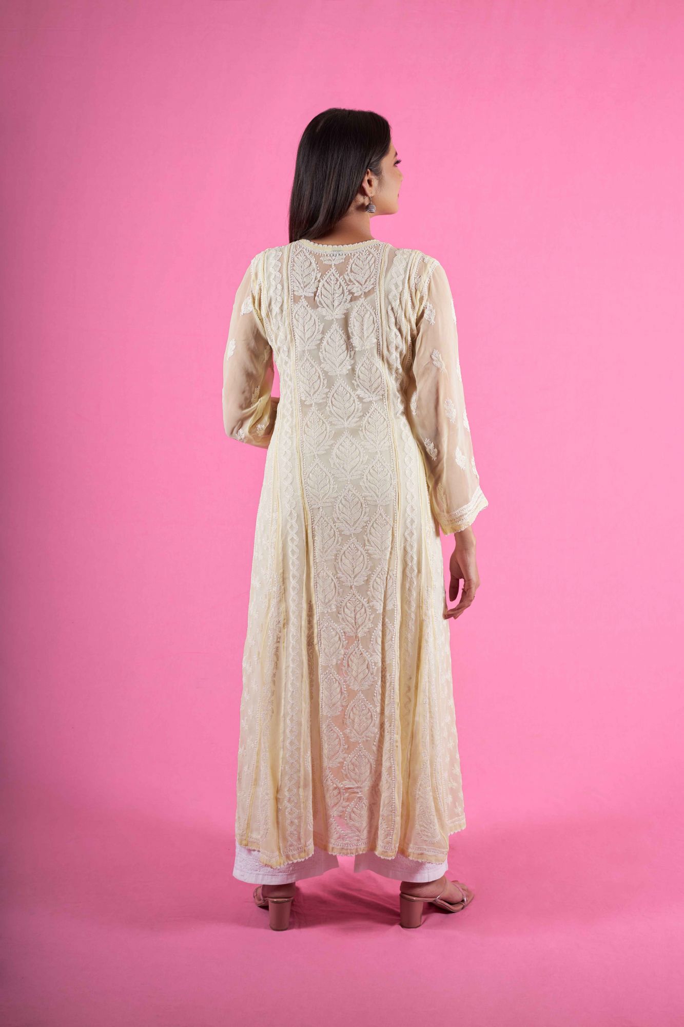 Georgette All over Resham work Anarkali