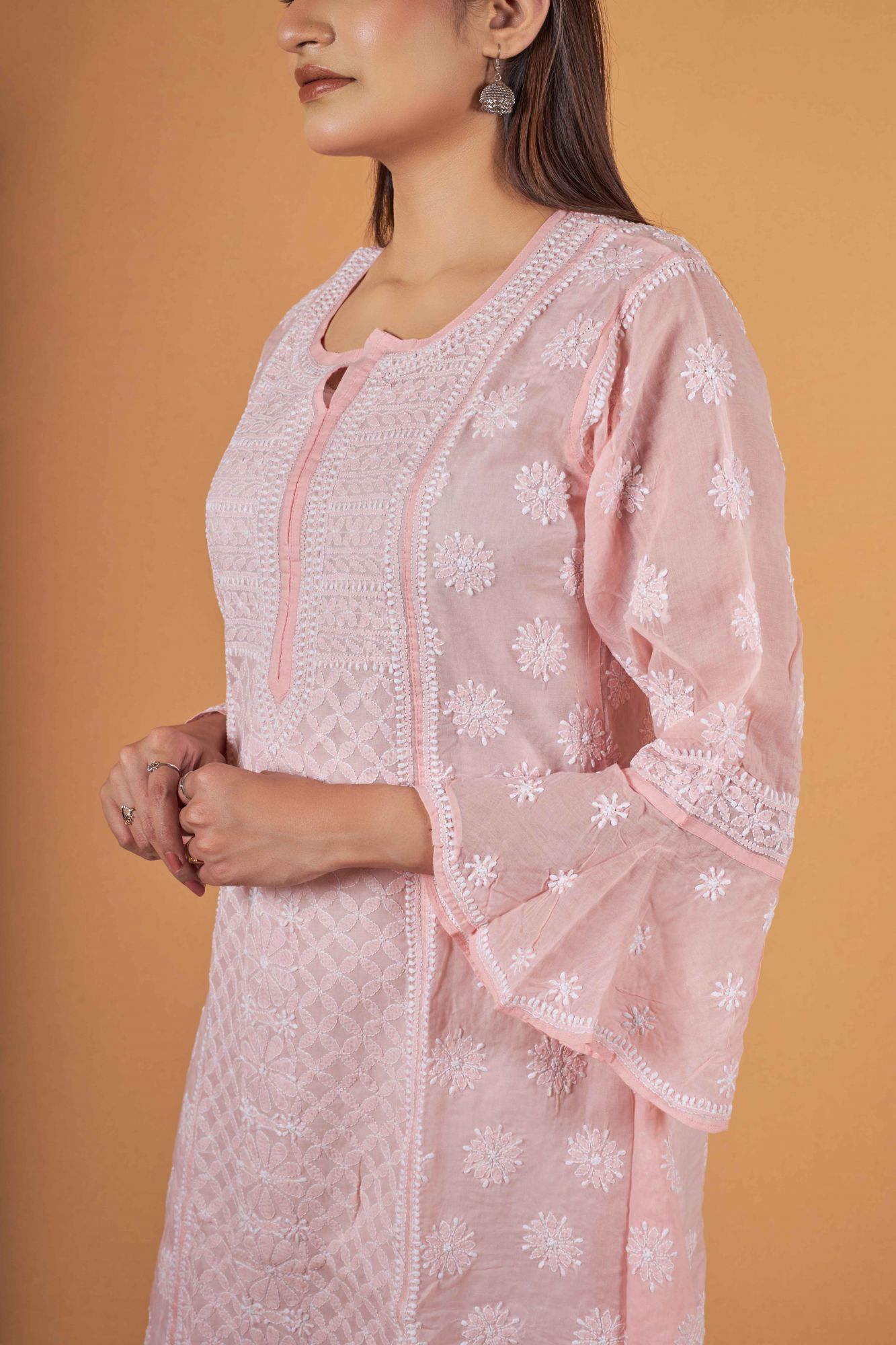 Cotton A line All over work Kurta