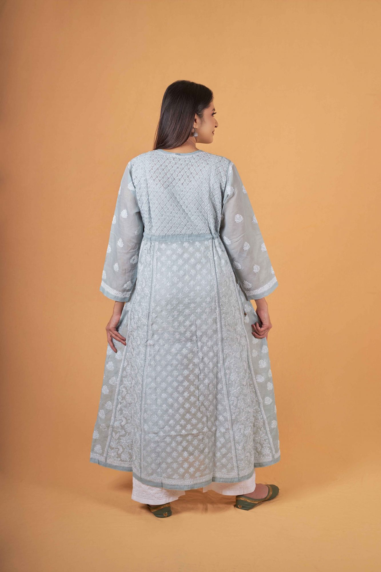 Grey A line Cotton Dress