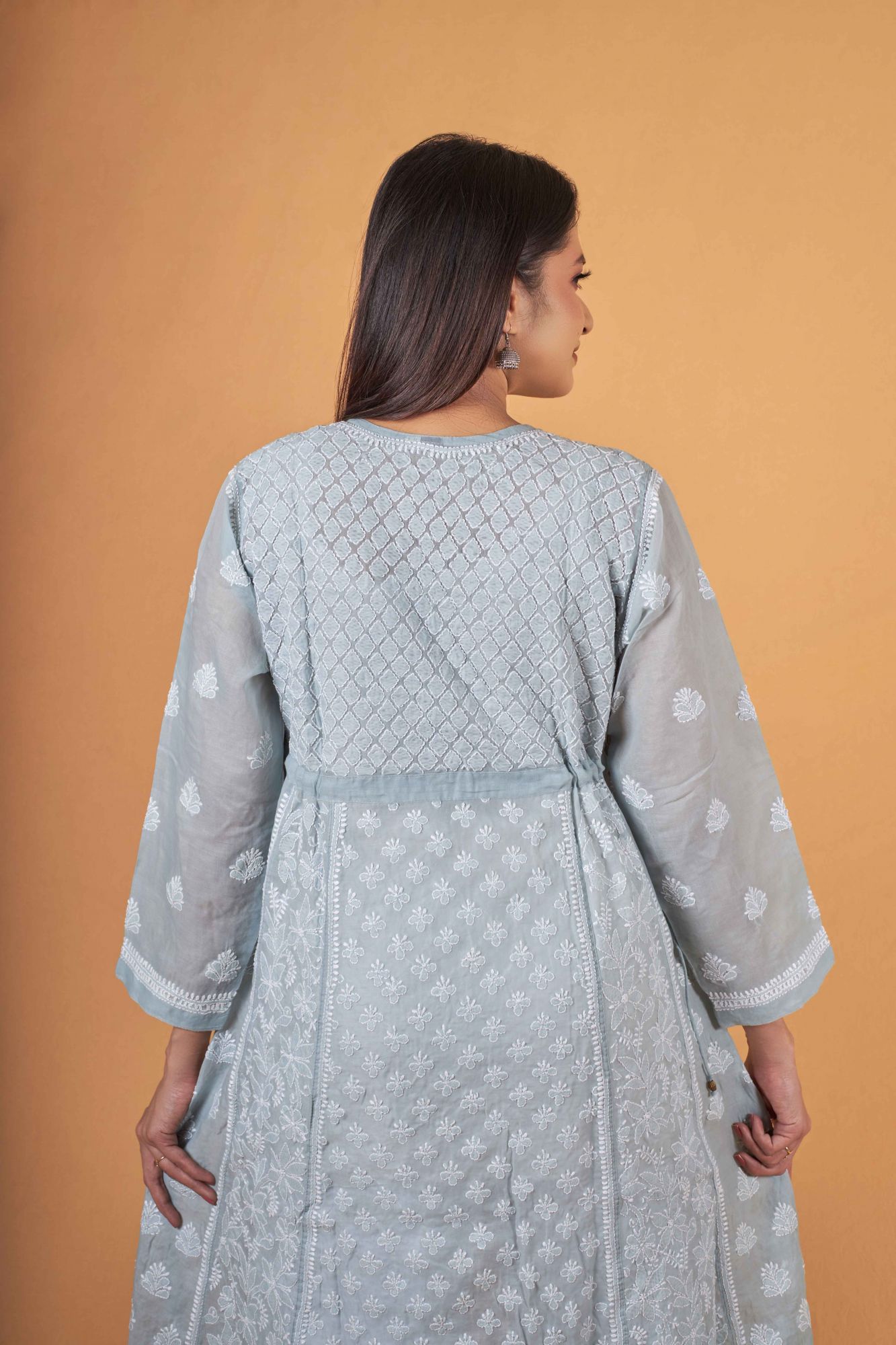 Grey A line Cotton Dress