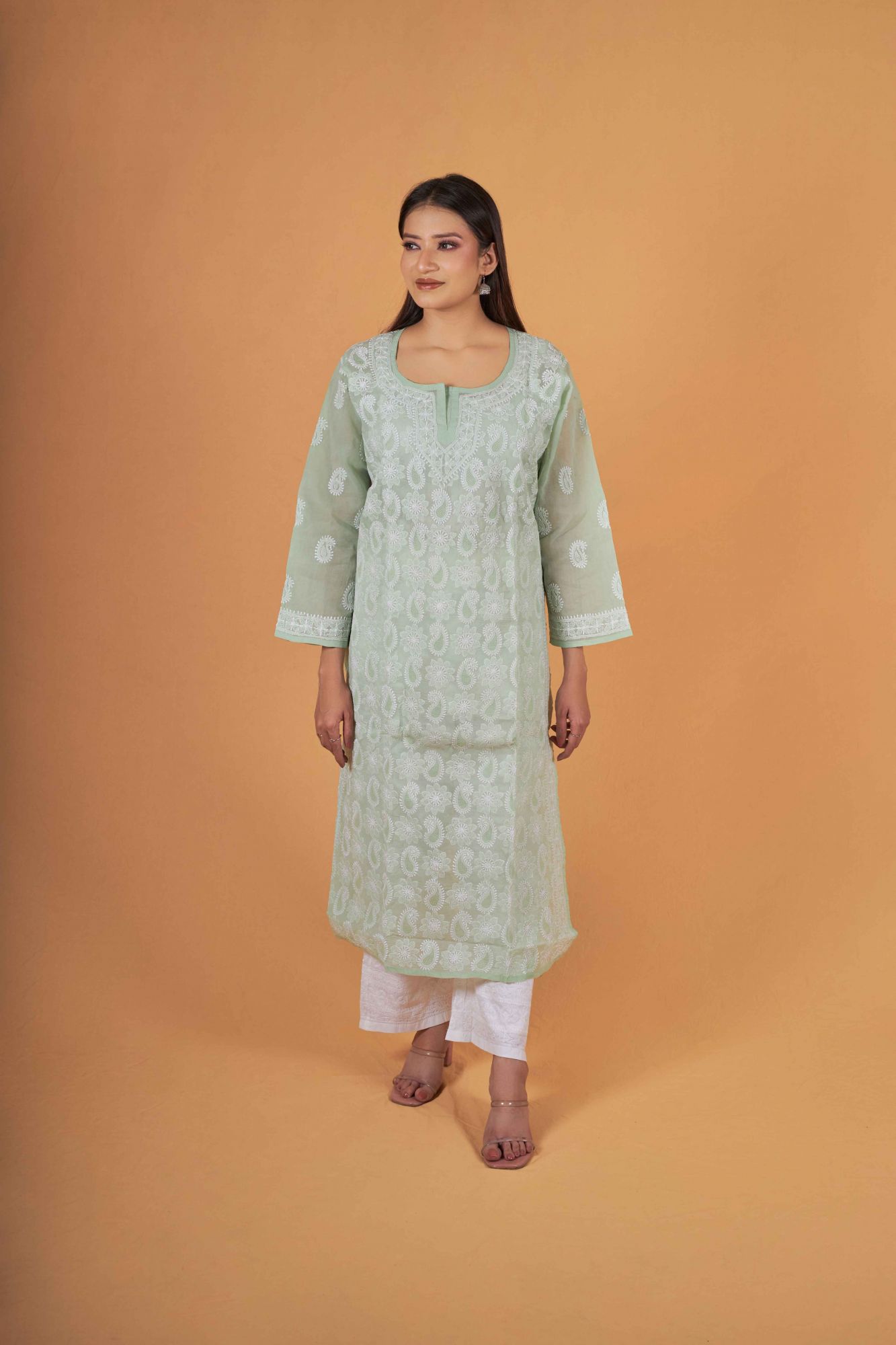 Cotton Kurti with Jaaliwork