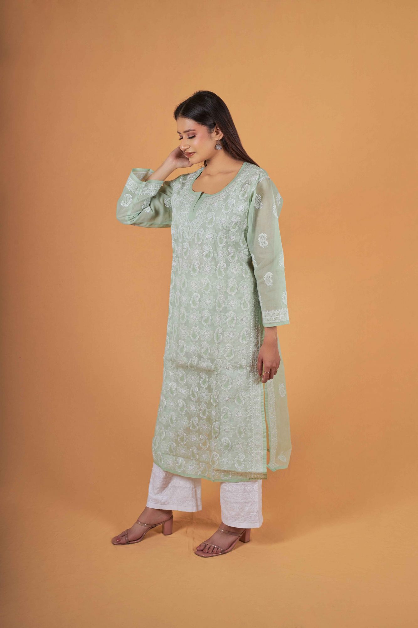 Cotton Kurti with Jaaliwork