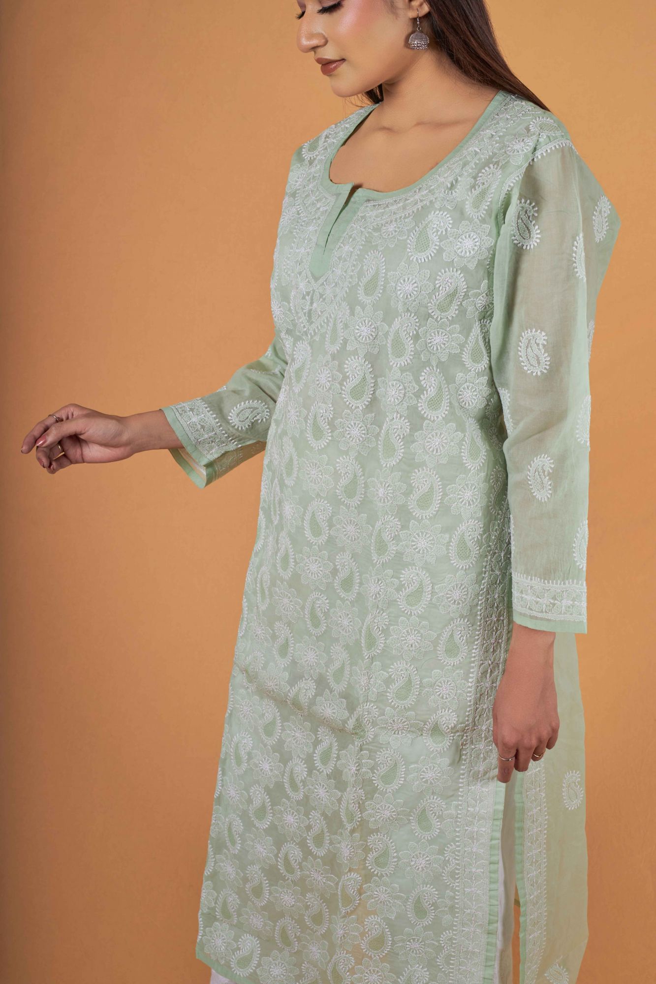 Cotton Kurti with Jaaliwork
