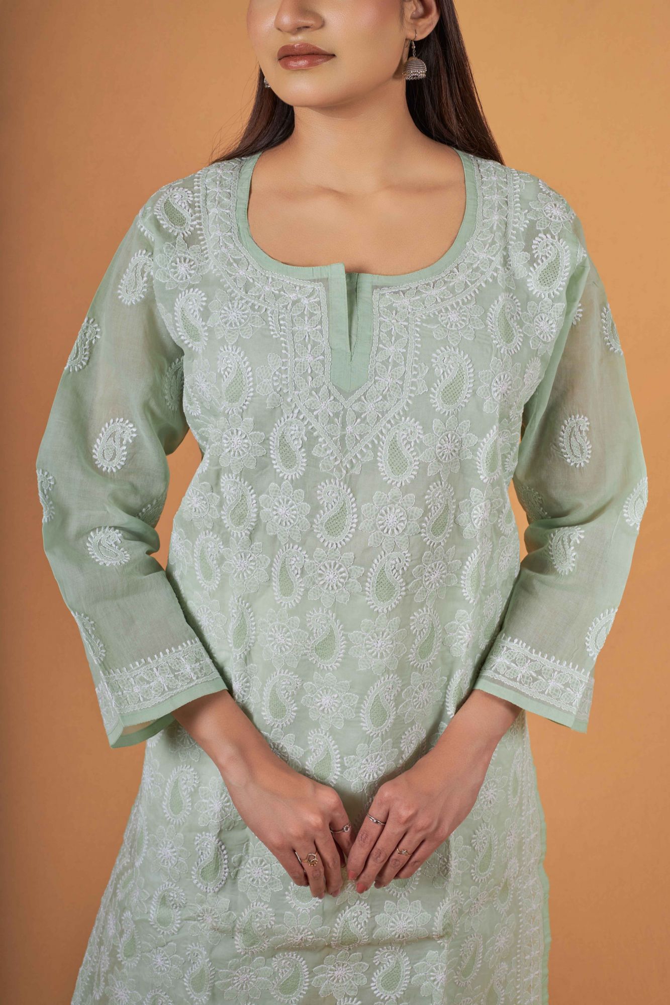 Cotton Kurti with Jaaliwork