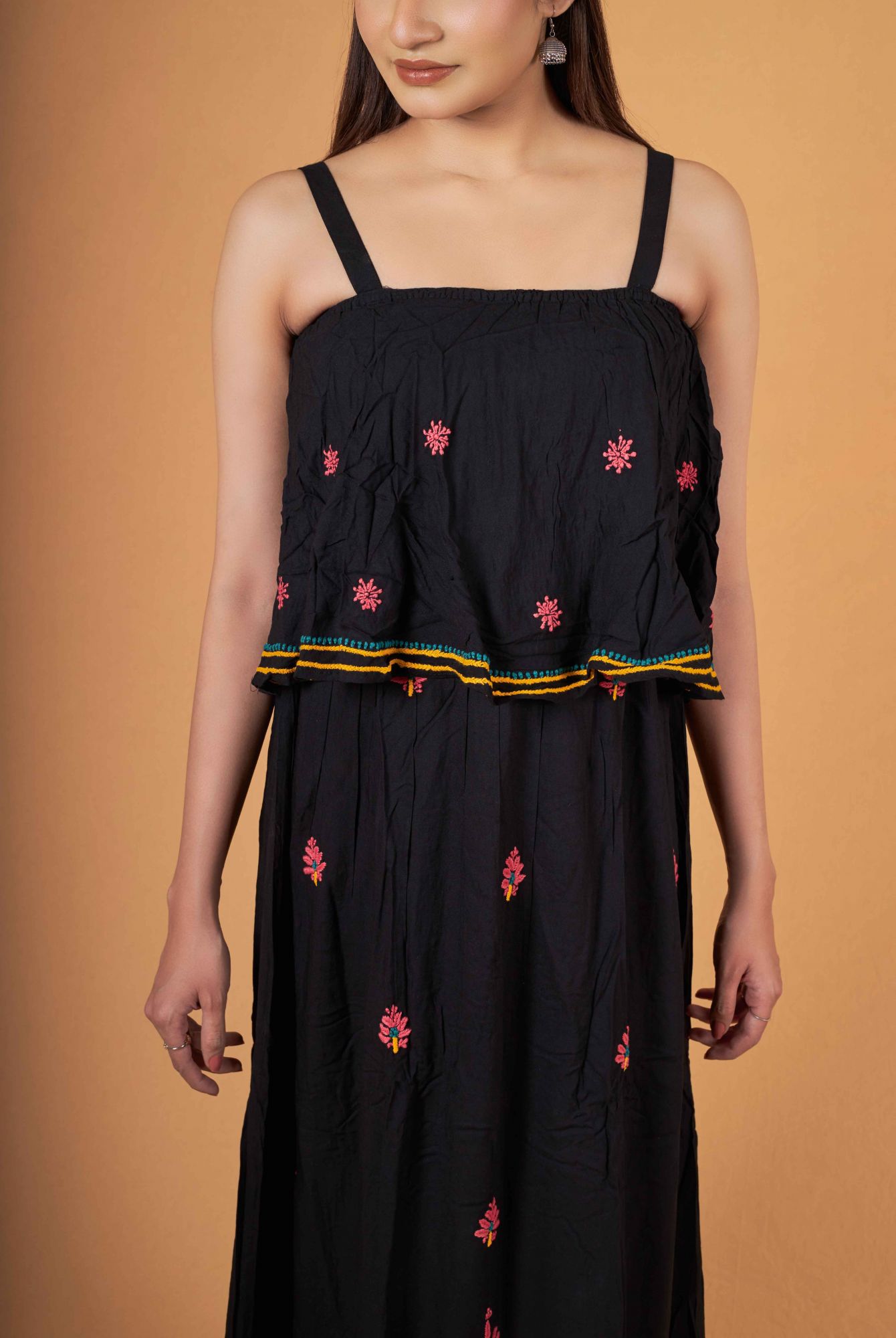 Strappy A line Long Dress