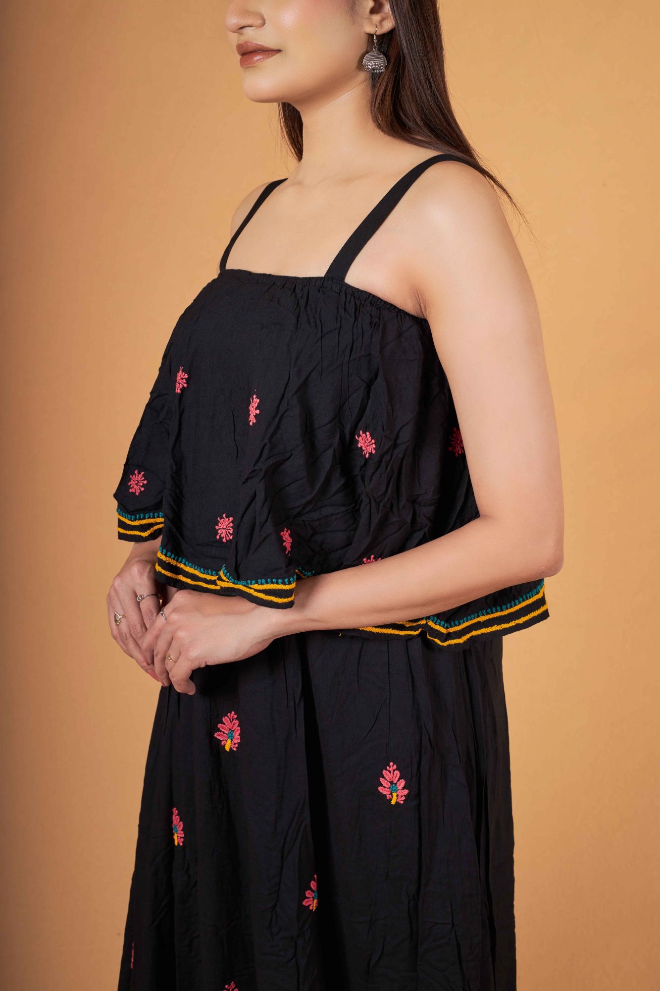 Strappy A line Long Dress