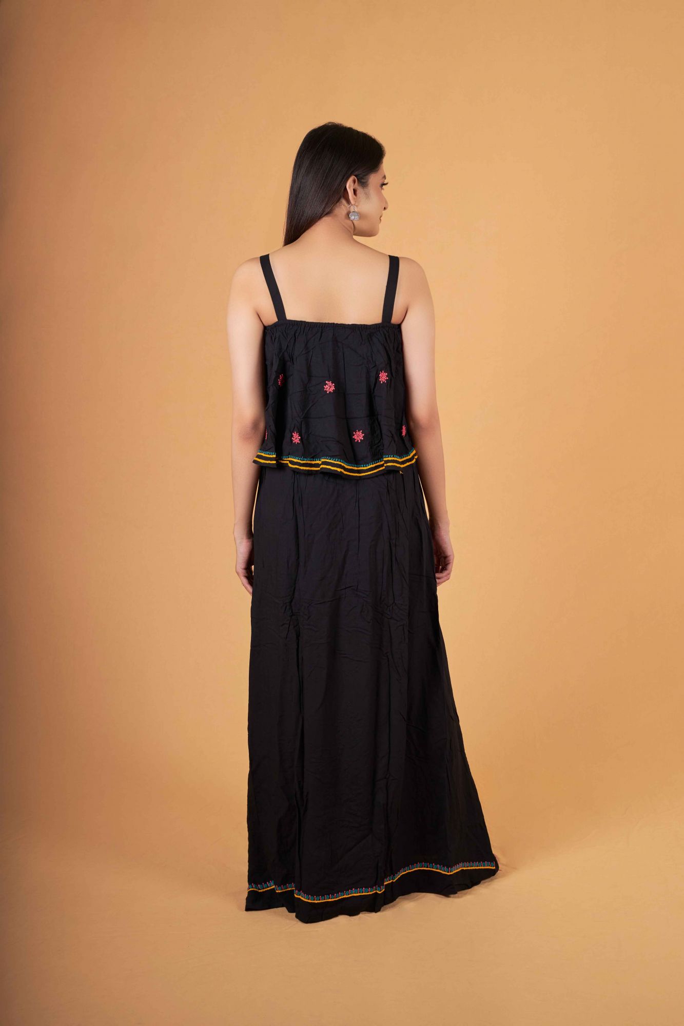 Strappy A line Long Dress