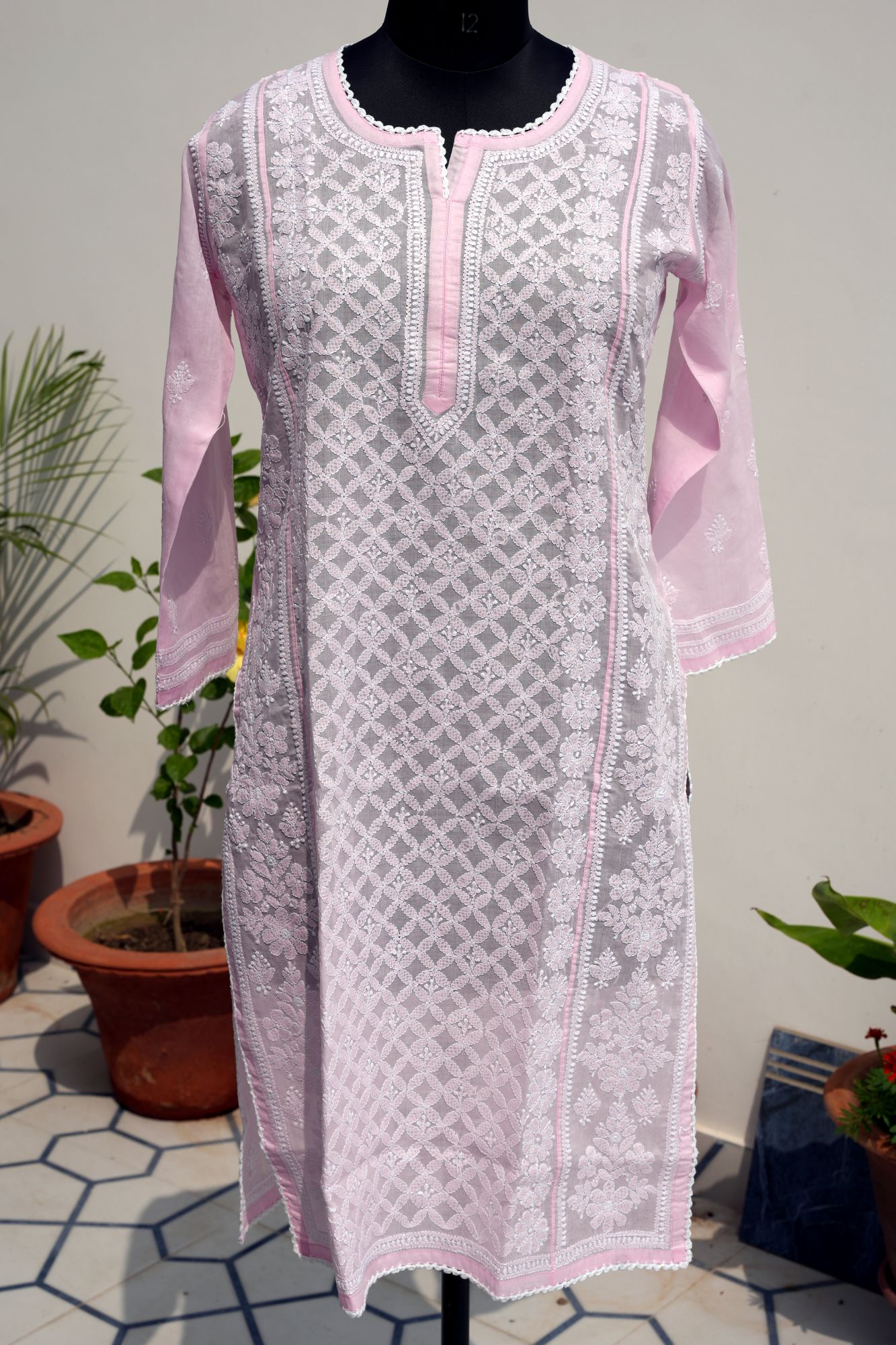 Cotton Voil Stitched  Kurti