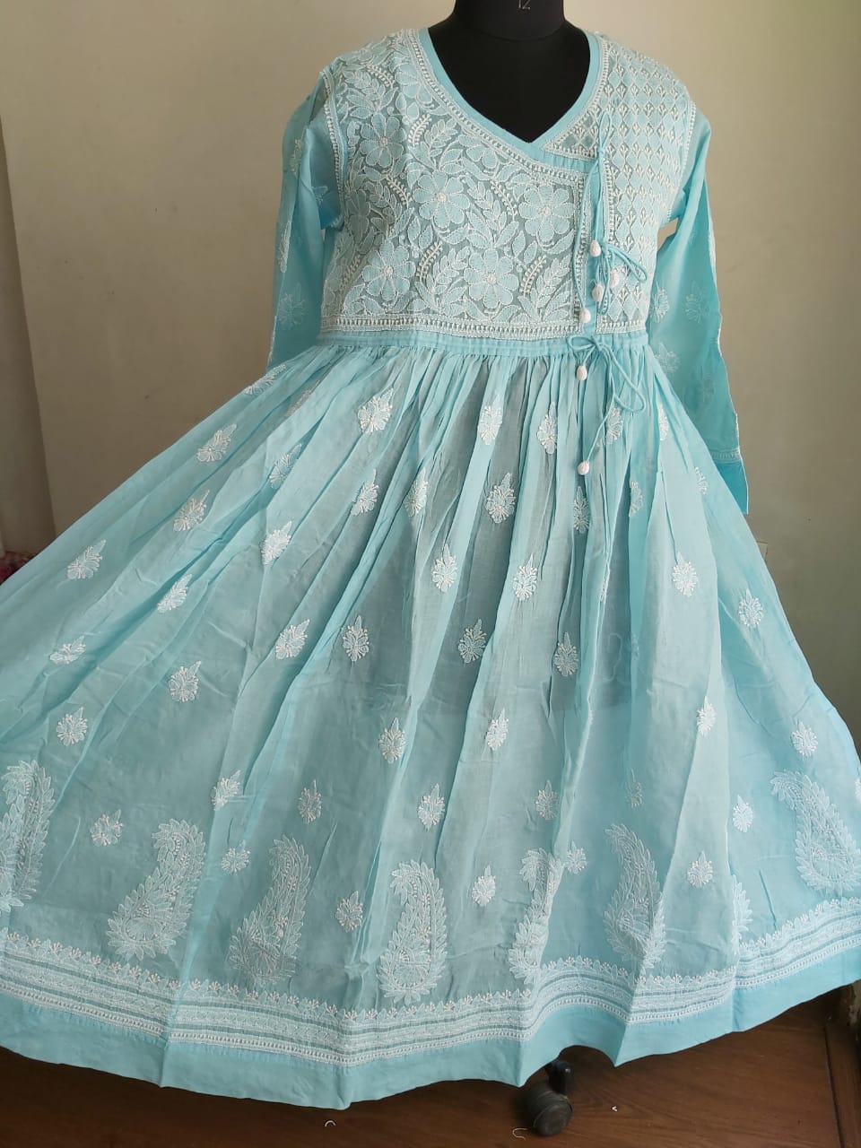 Cotton Voil Long designer Dress