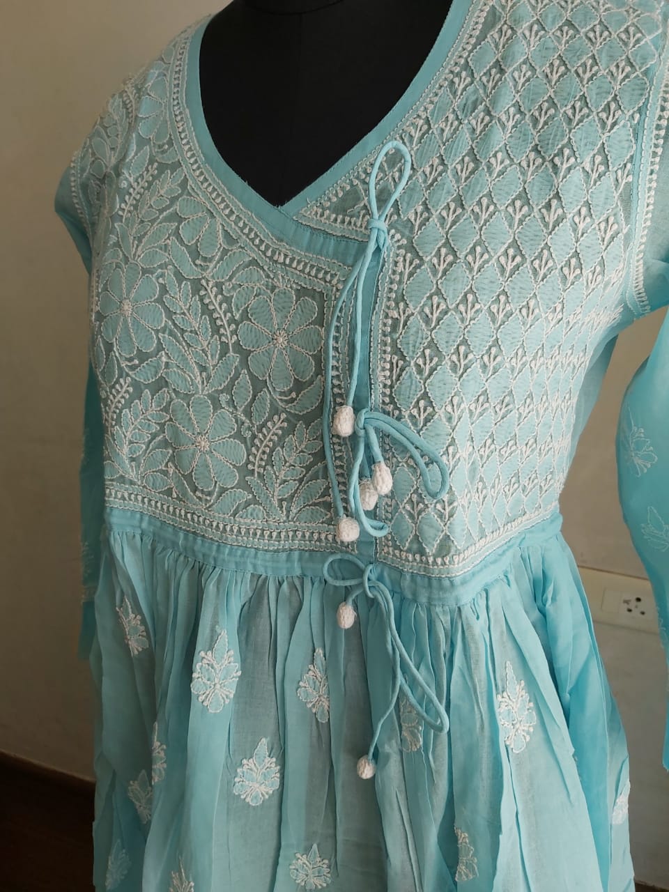 Cotton Voil Long designer Dress