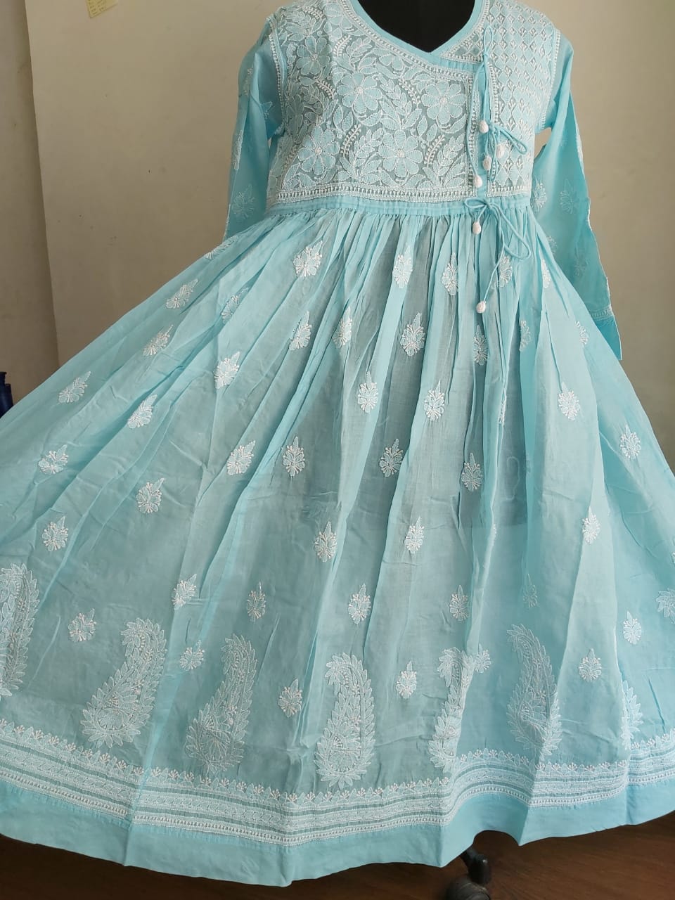 Cotton Voil Long designer Dress