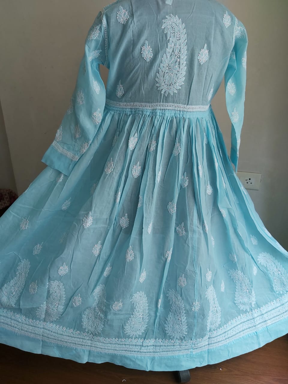 Cotton Voil Long designer Dress