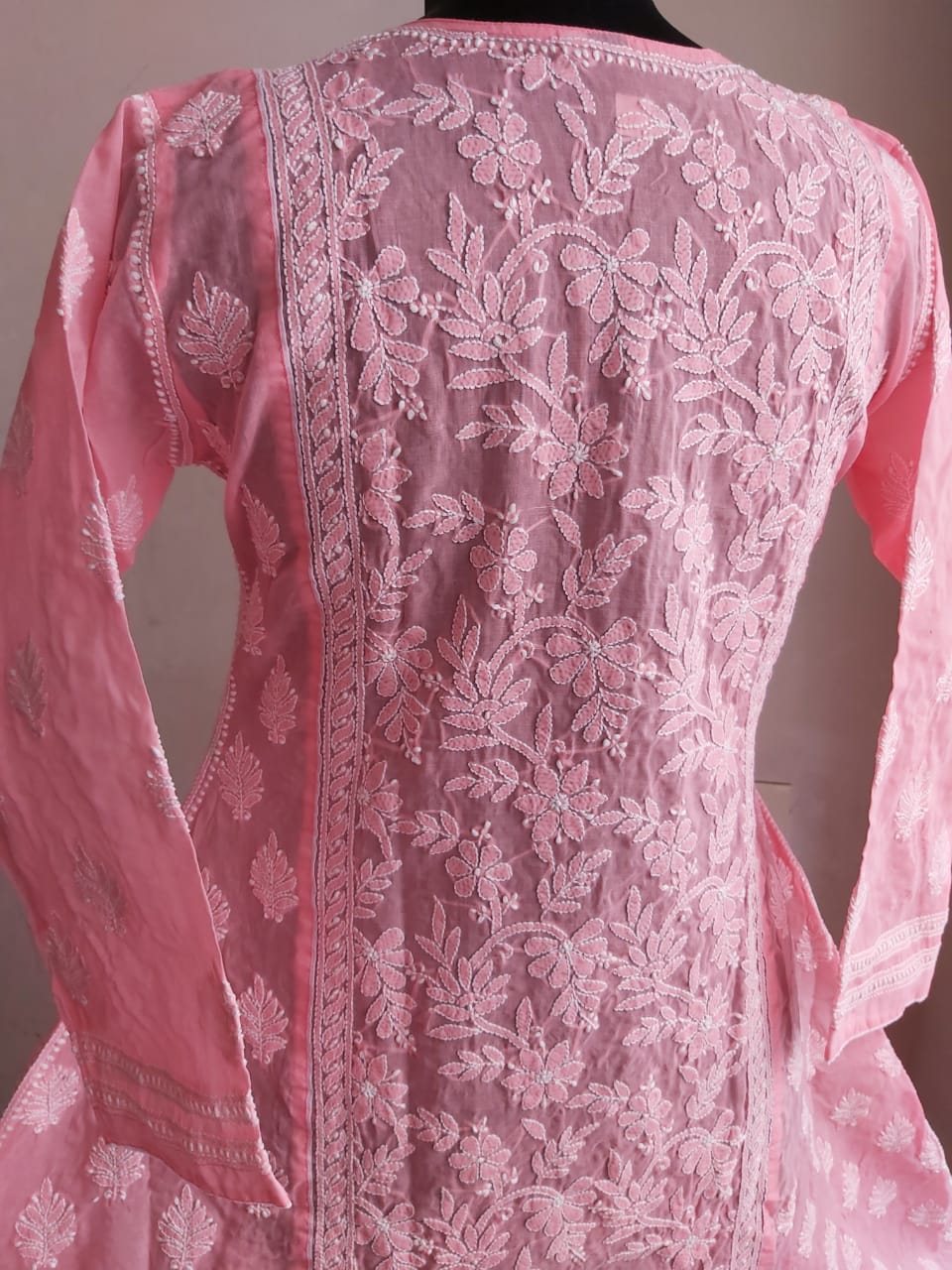Cotton Voil A line Full Embroidered Kurti