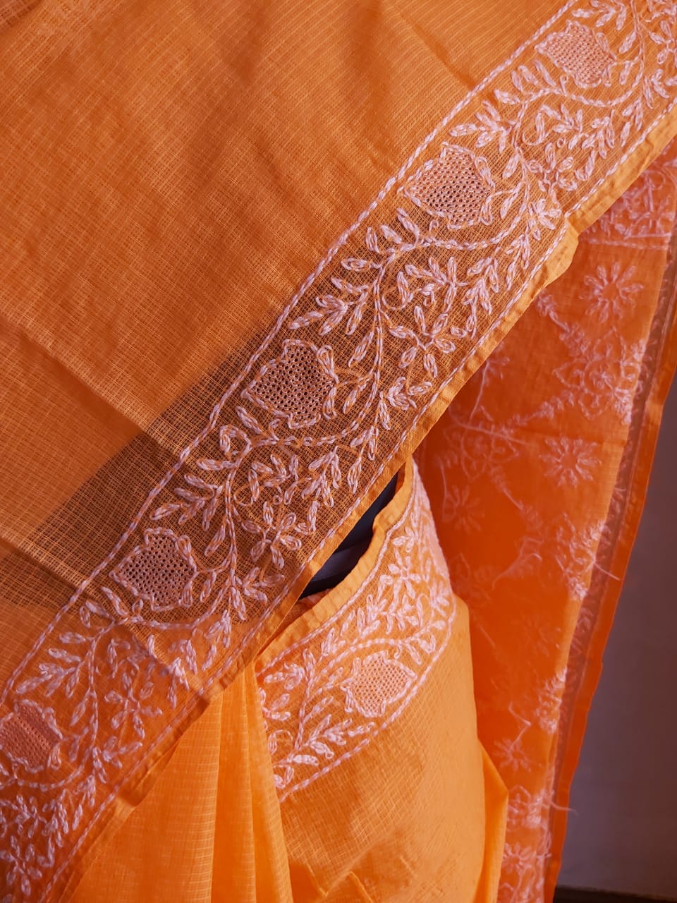 Kota Cotton Saree with Jaaliwork