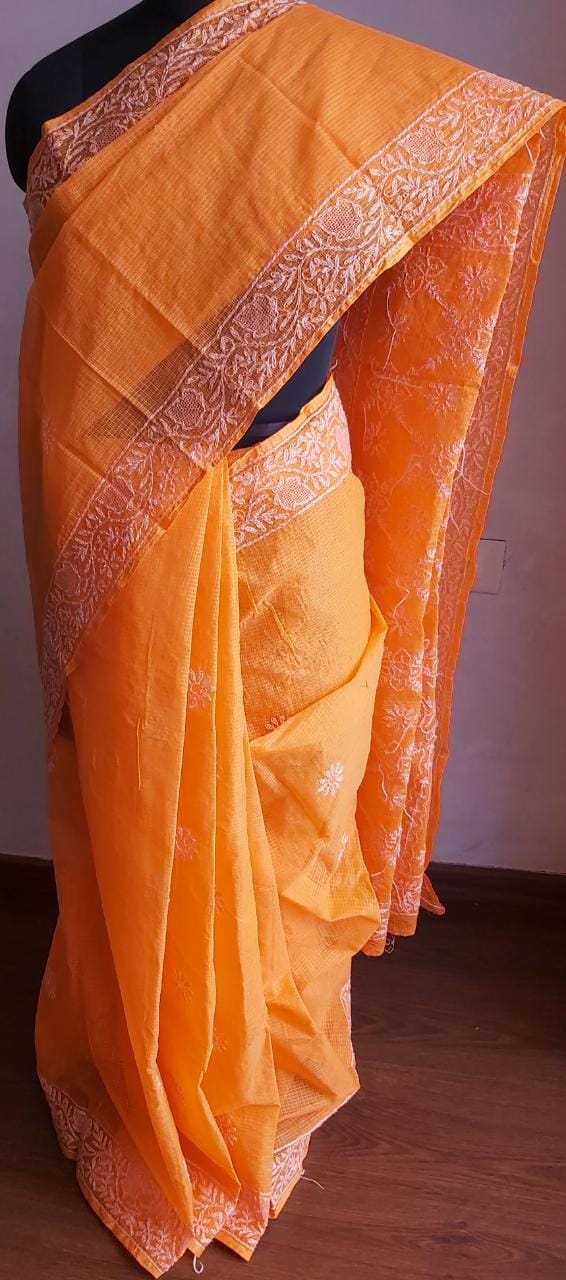 Kota Cotton Saree with Jaaliwork