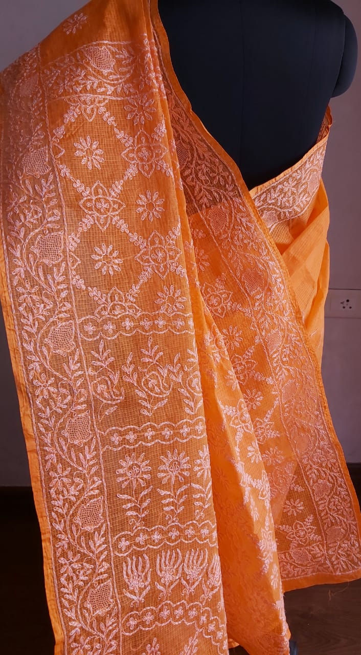 Kota Cotton Saree with Jaaliwork