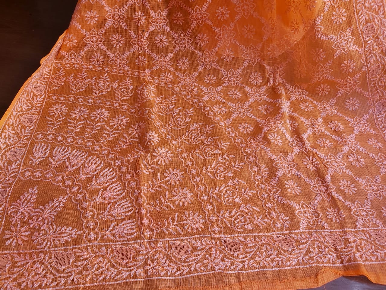 Kota Cotton Saree with Jaaliwork