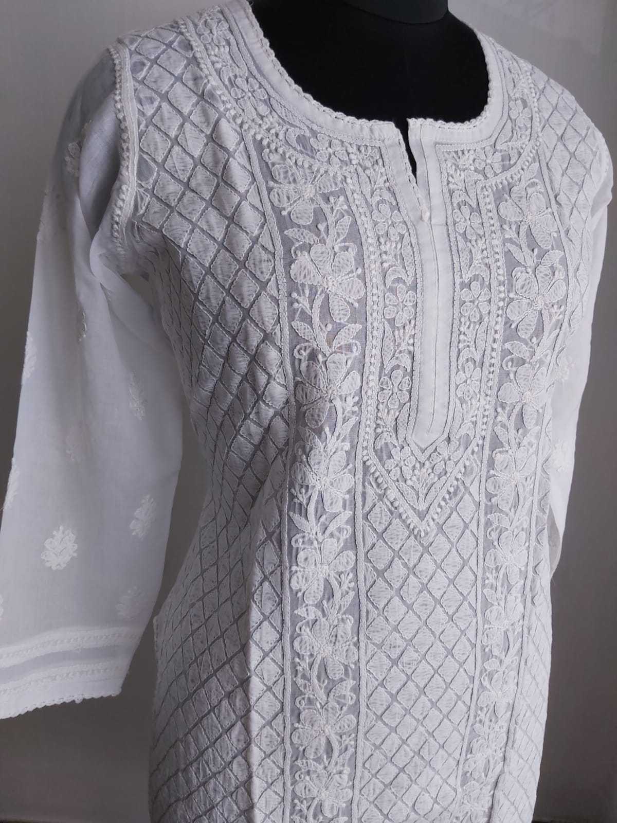 White Chikankari Kurta