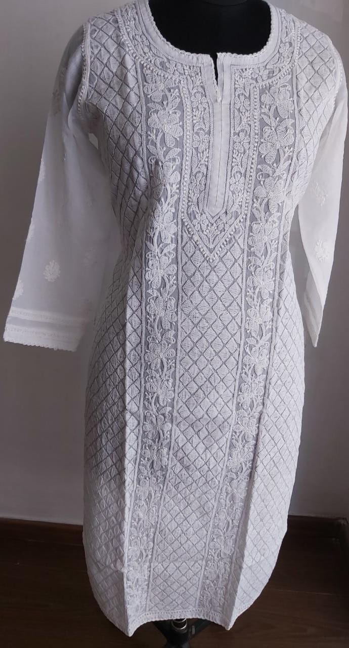 White Chikankari Kurta