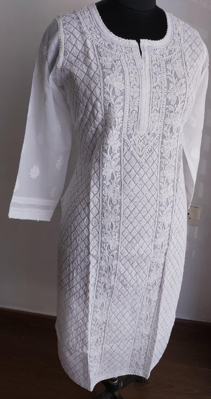 White Chikankari Kurta