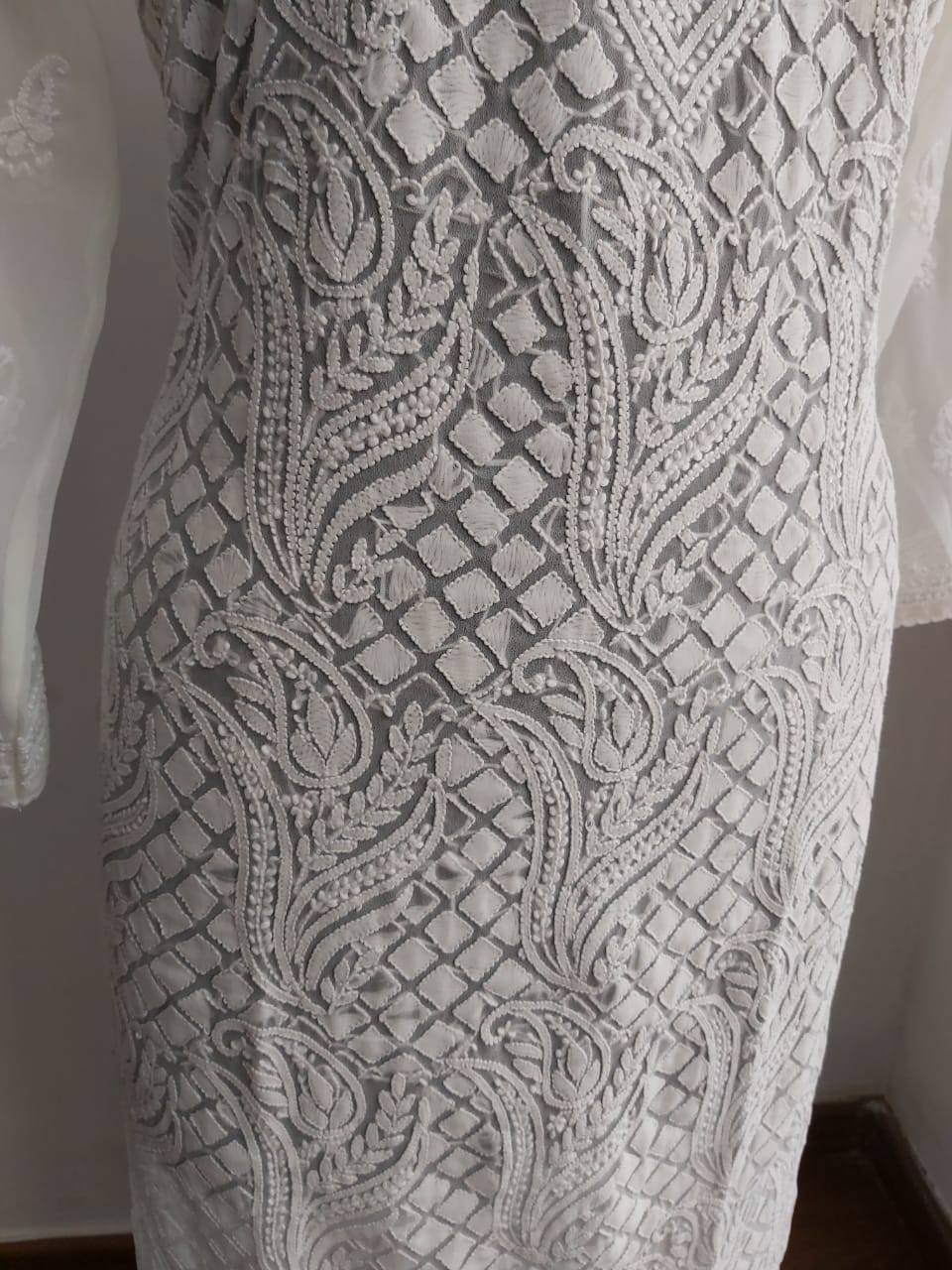 Off White Georgette Kurti