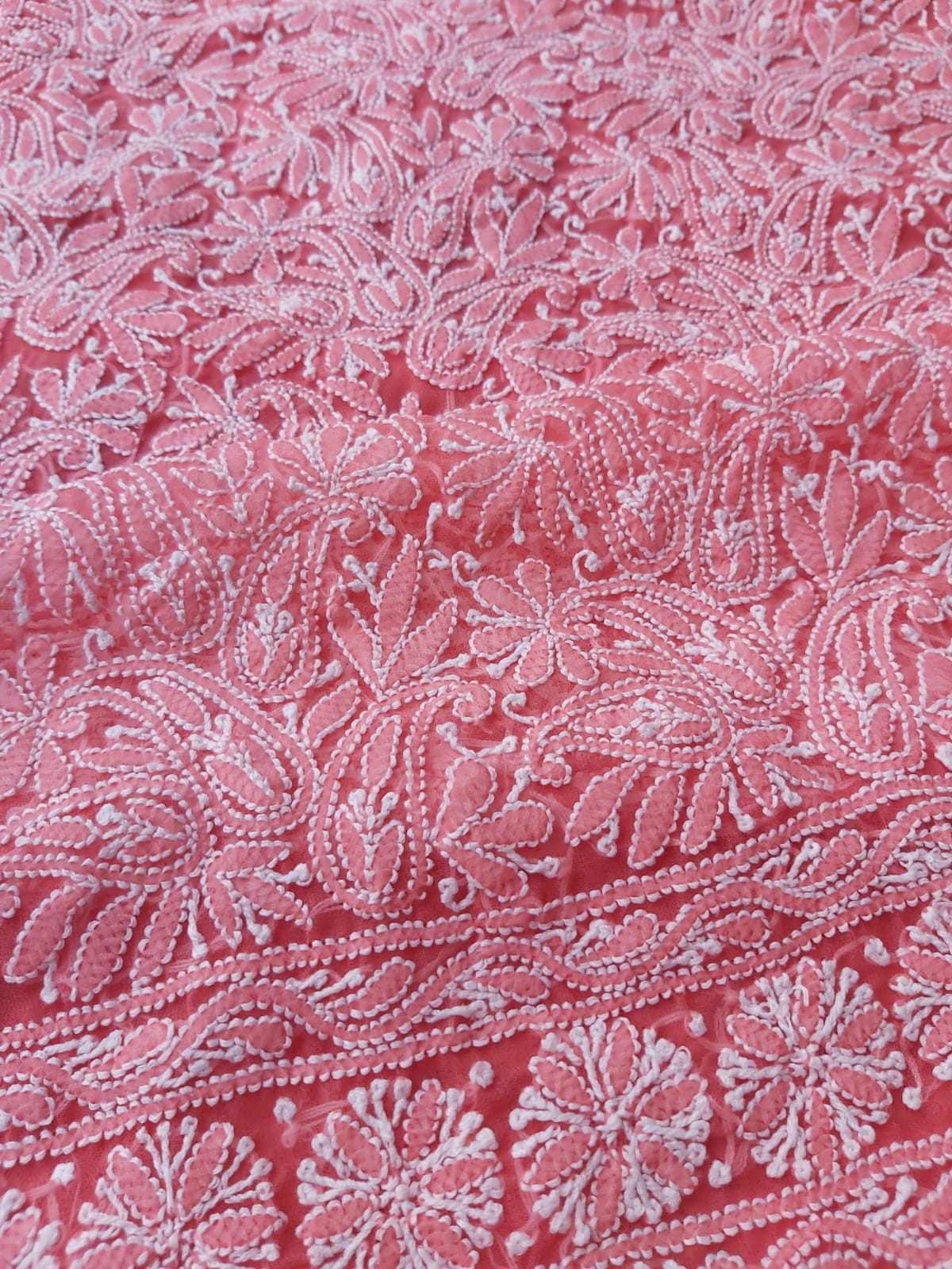 Watermelon Pink Georgette Full set