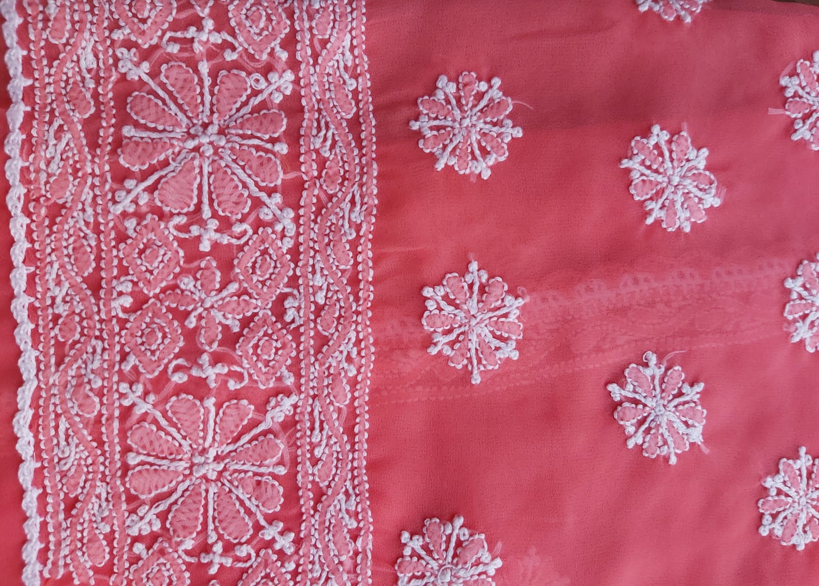 Watermelon Pink Georgette Full set