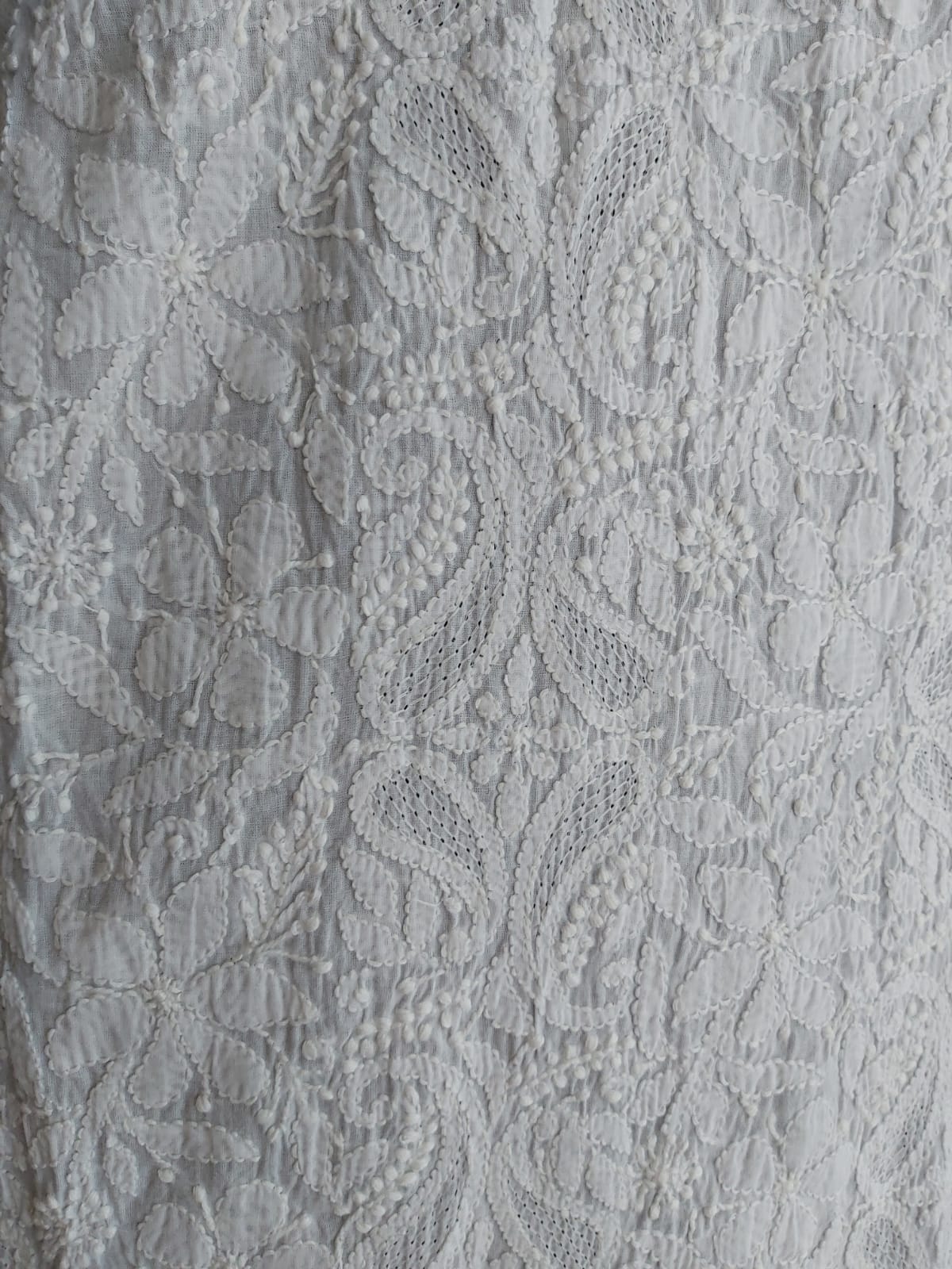 White Malmal Kurti